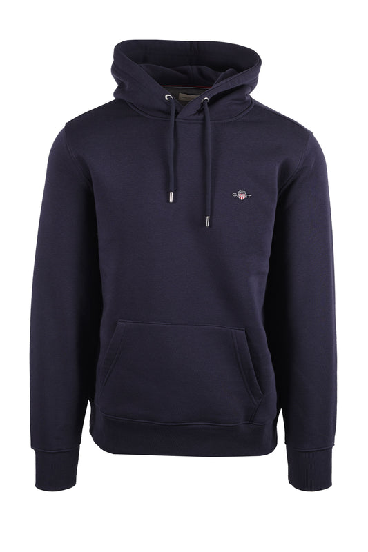 Gant Original Sweat Hoodie Evening Blue Gant Michael Stewart Menswear  Sweatshirts & Hoodies