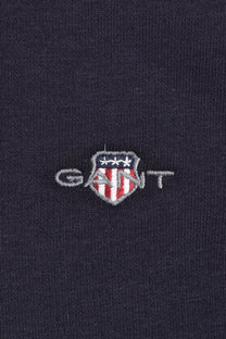 Gant Original Sweat Hoodie Evening Blue Gant Michael Stewart Menswear  Sweatshirts & Hoodies