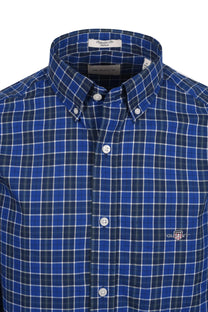 Gant Reg Classic Poplin Check Shirt College Blue Gant
