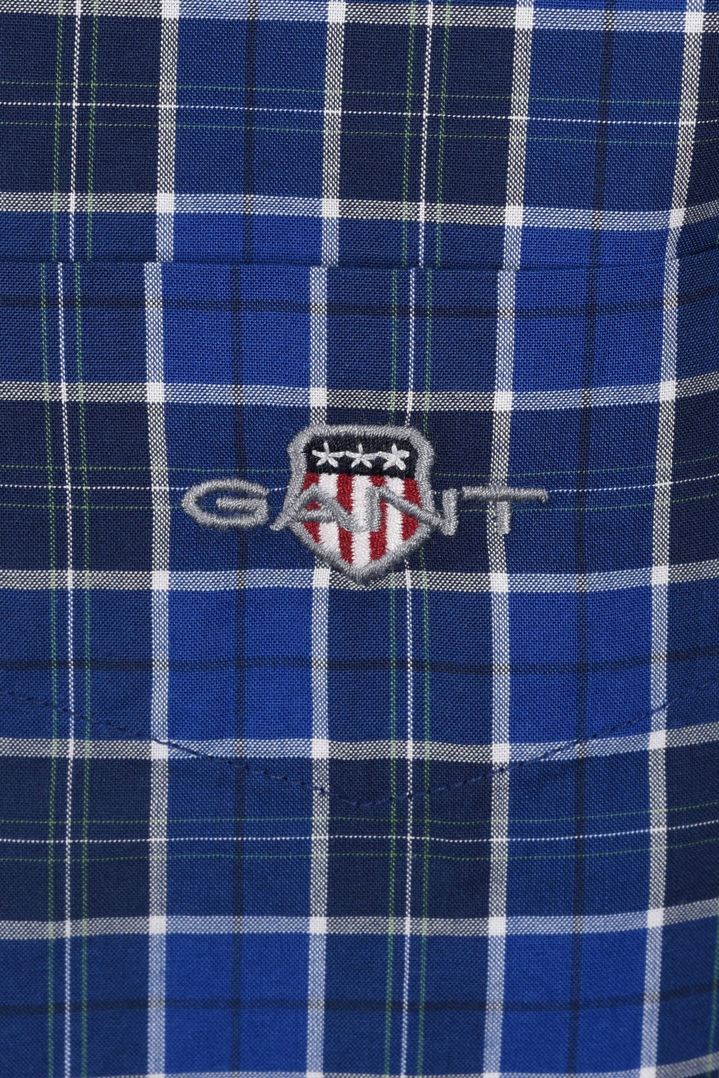Gant Reg Classic Poplin Check Shirt College Blue