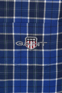 Gant Reg Classic Poplin Check Shirt College Blue Gant