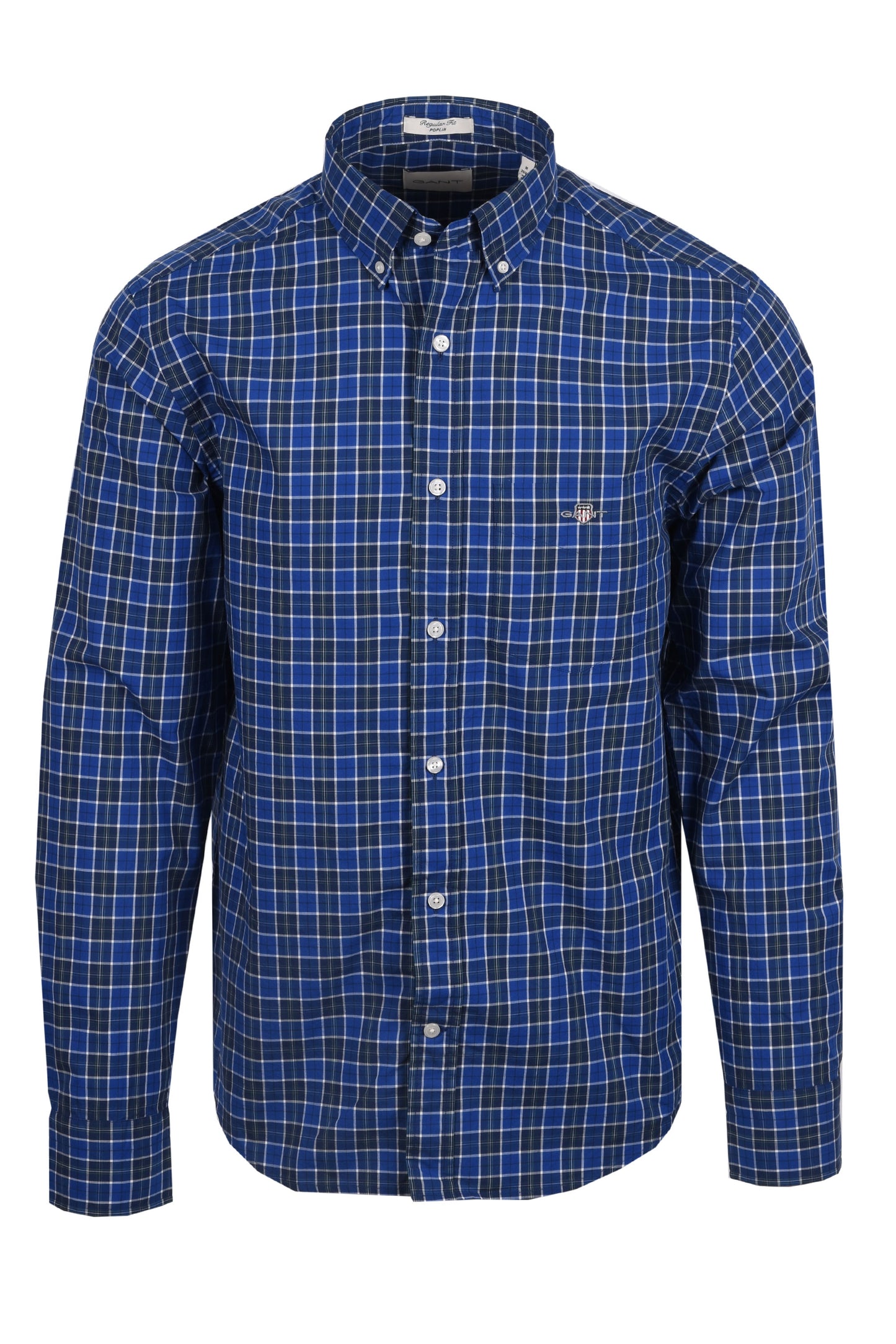 Gant Reg Classic Poplin Check Shirt College Blue