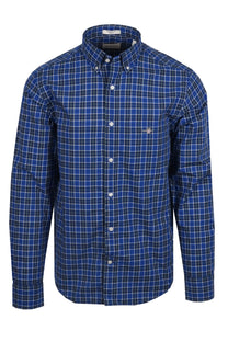 Gant Reg Classic Poplin Check Shirt College Blue Gant