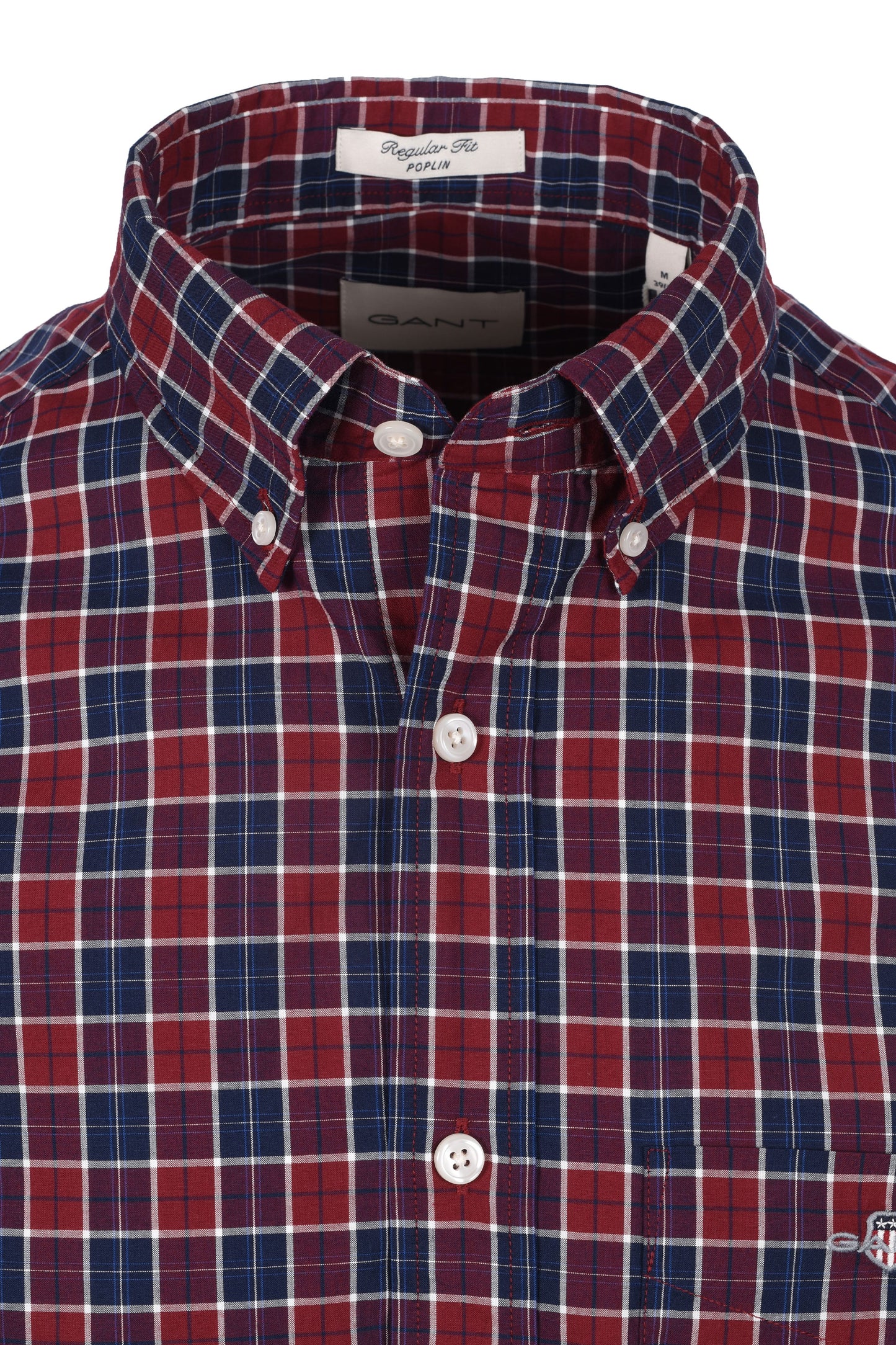 Gant Reg Classic Poplin Check Shirt Plumped Red