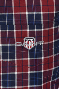 Gant Reg Classic Poplin Check Shirt Plumped Red Gant