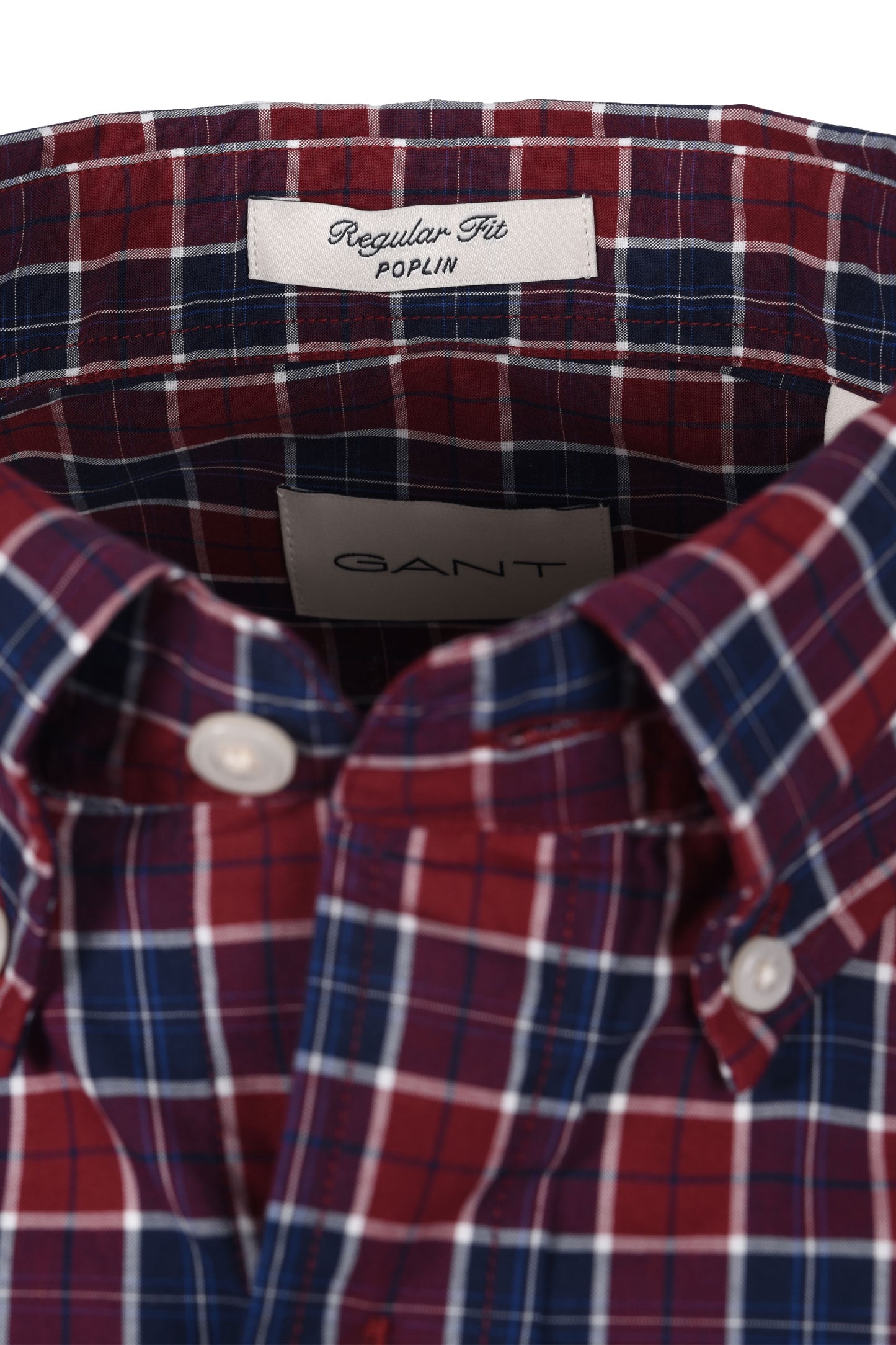 Gant Reg Classic Poplin Check Shirt Plumped Red