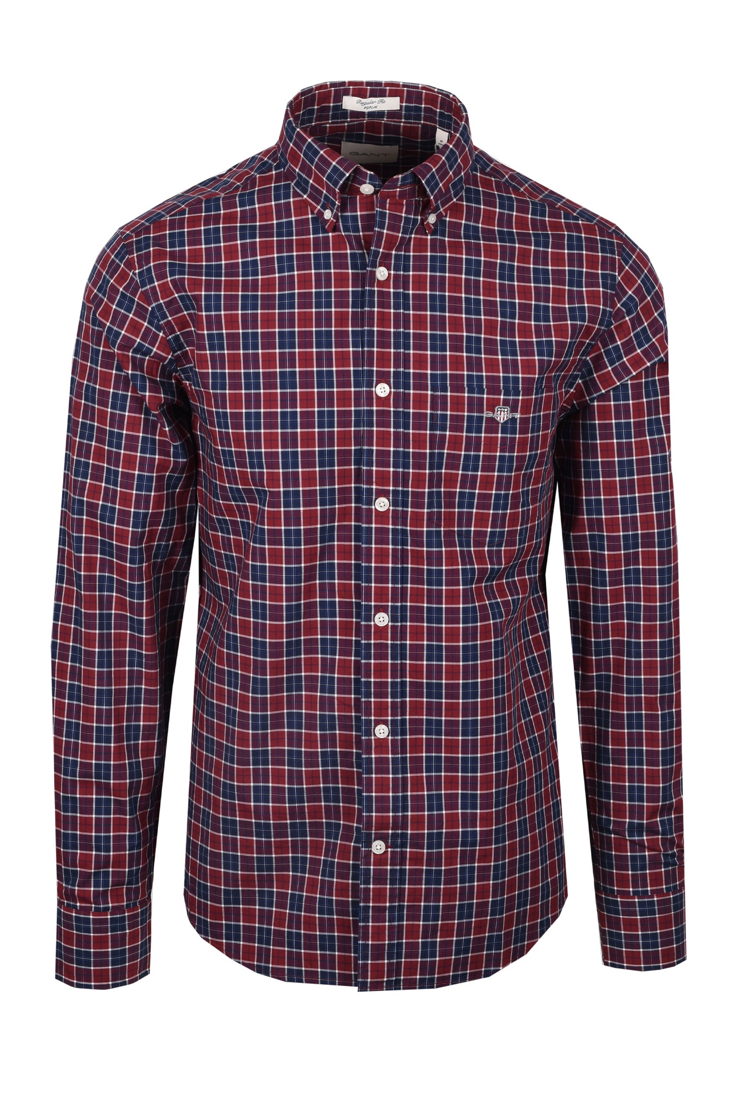 Gant Reg Classic Poplin Check Shirt Plumped Red