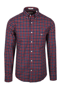 Gant Reg Classic Poplin Check Shirt Plumped Red Gant