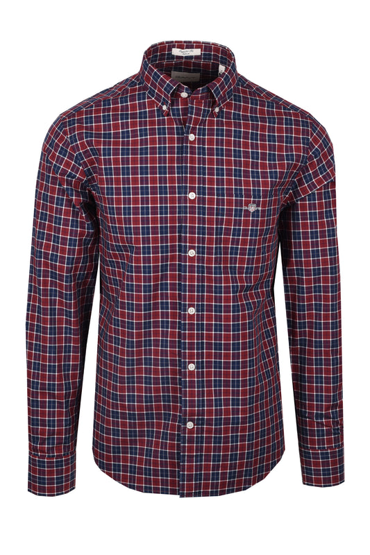 Gant Reg Classic Poplin Check Shirt Plumped Red