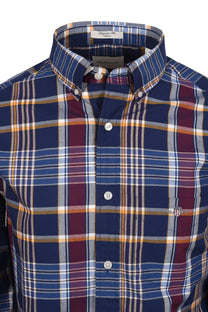 Gant Reg Poplin Check Shirt Persian Blue Gant
