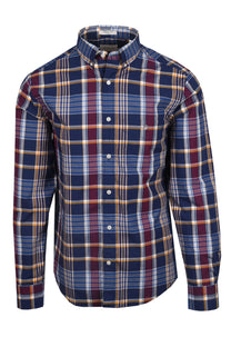 Gant Reg Poplin Check Shirt Persian Blue Gant