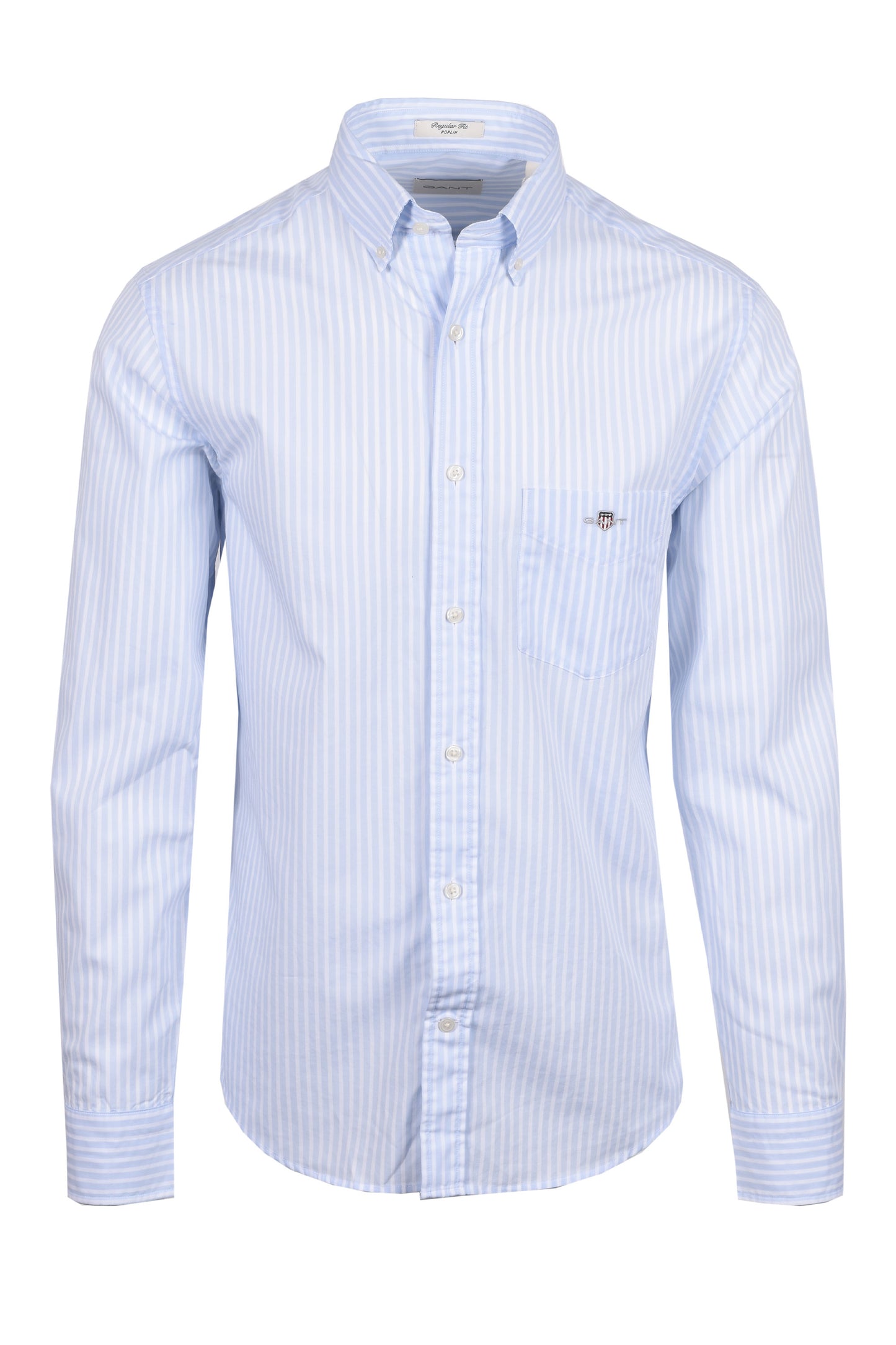 Gant Reg Poplin Stripe Shirt Light Blue