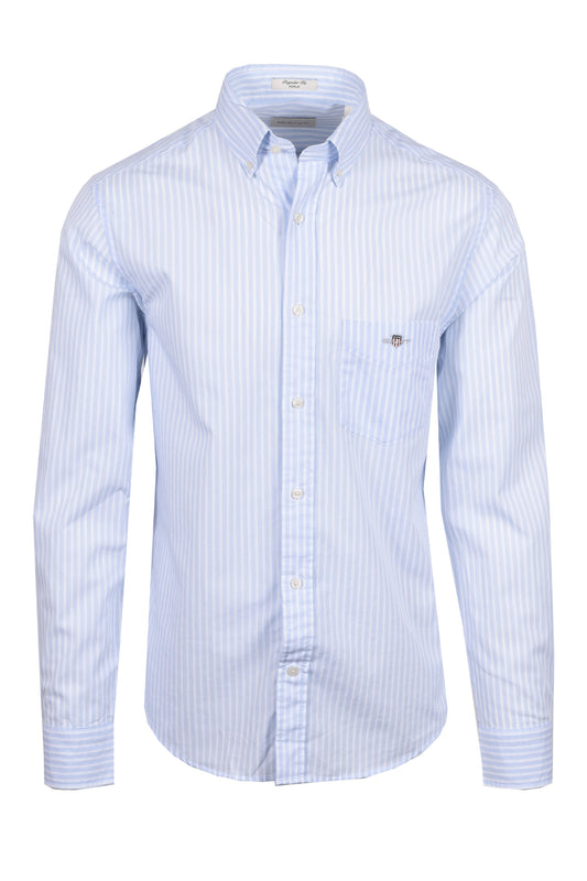 Gant Reg Poplin Stripe Shirt Light Blue