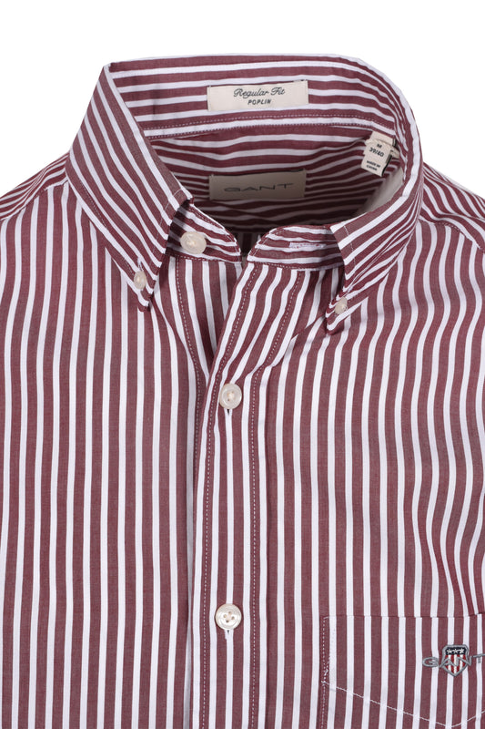 Gant Reg Poplin Stripe Shirt Plumped Red