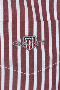 Gant Reg Poplin Stripe Shirt Plumped Red Gant