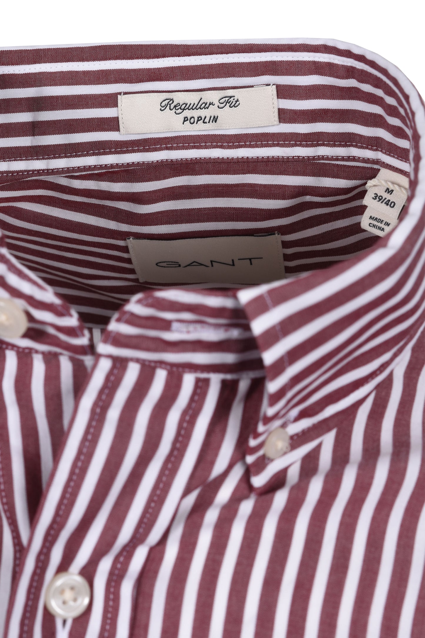 Gant Reg Poplin Stripe Shirt Plumped Red