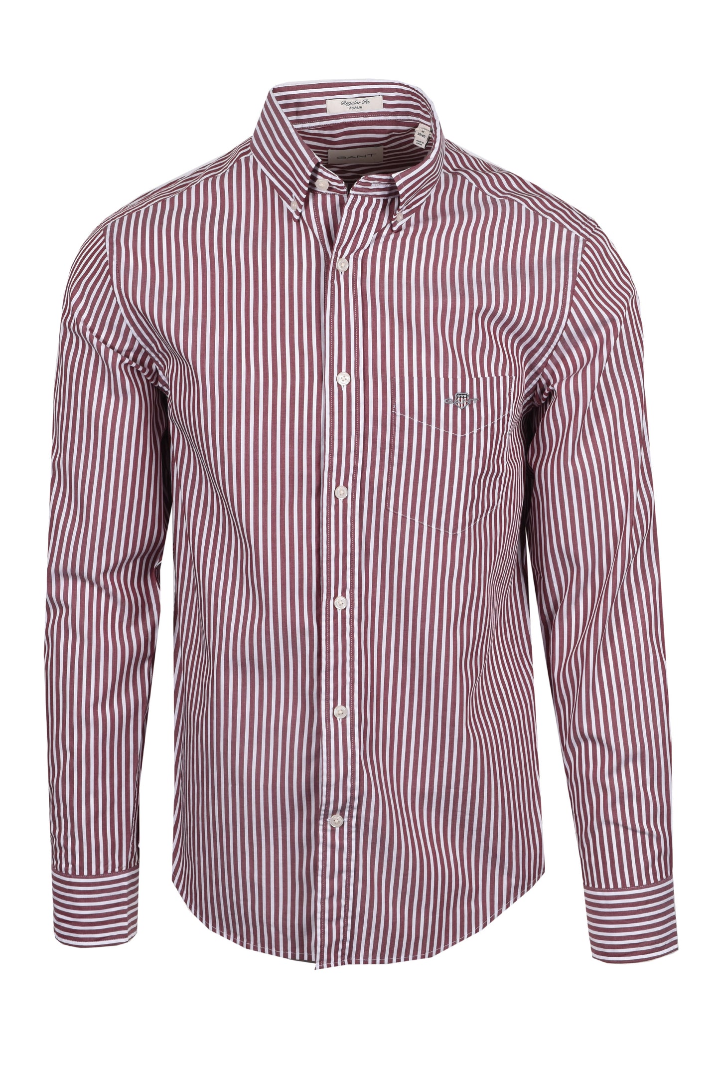 Gant Reg Poplin Stripe Shirt Plumped Red