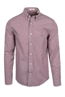 Gant Reg Poplin Stripe Shirt Plumped Red Gant