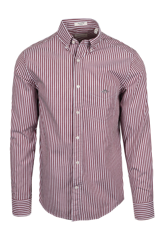 Gant Reg Poplin Stripe Shirt Plumped Red