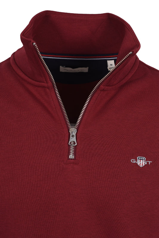Gant Reg Shield Half Zip Sweat Plumped Red