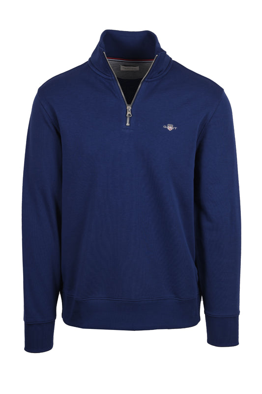 Gant Reg Shield Half Zip Sweatshirt Persian Blue
