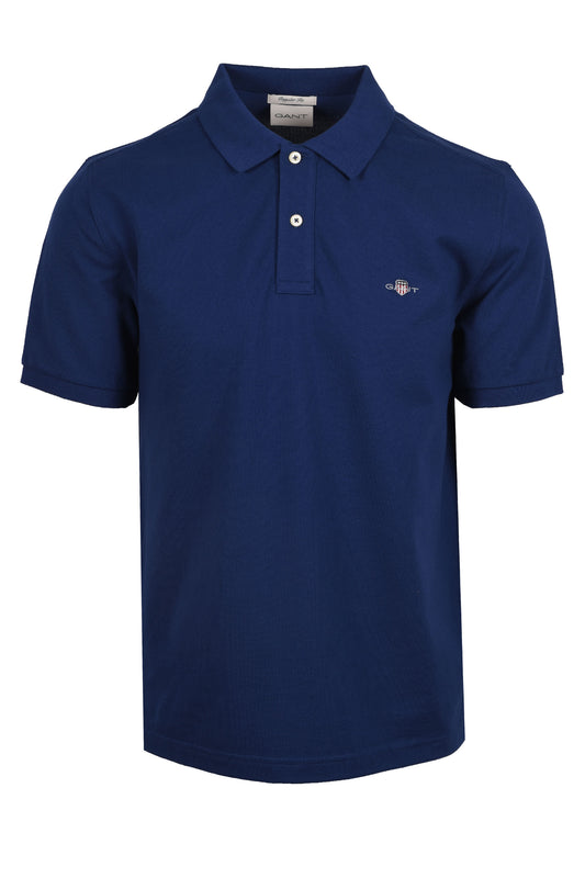 Gant Reg Shield SS Pique Polo Shirt Persian Blue