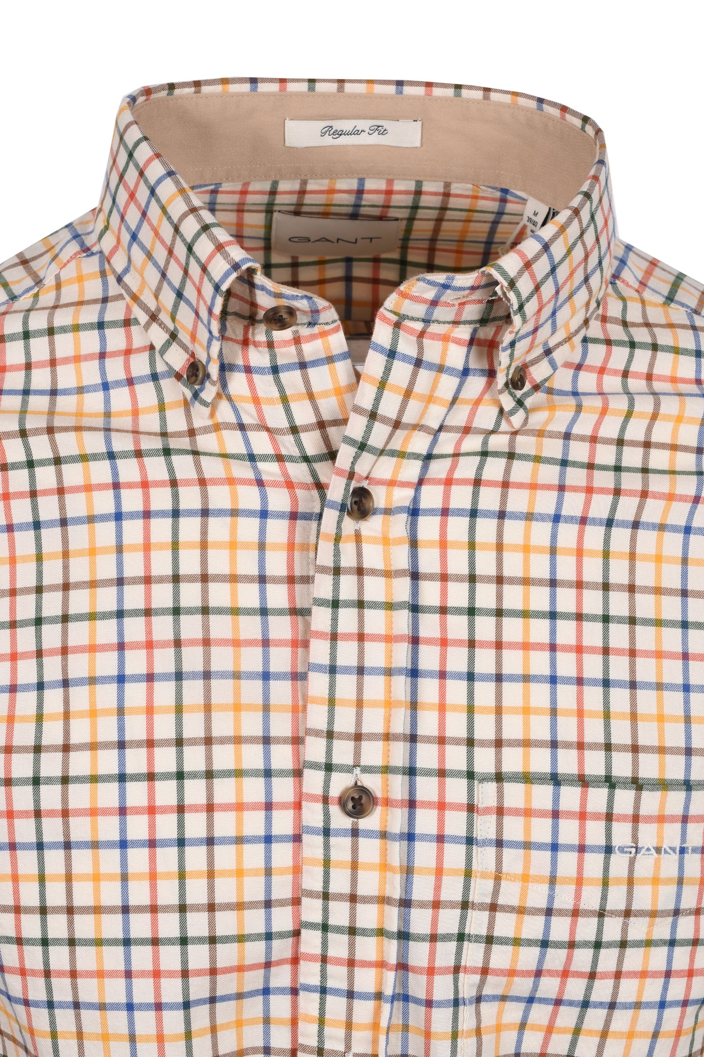 Gant Reg Twill Check Shirt Deep Orange
