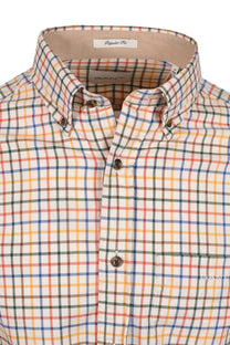 Gant Reg Twill Check Shirt Deep Orange Gant