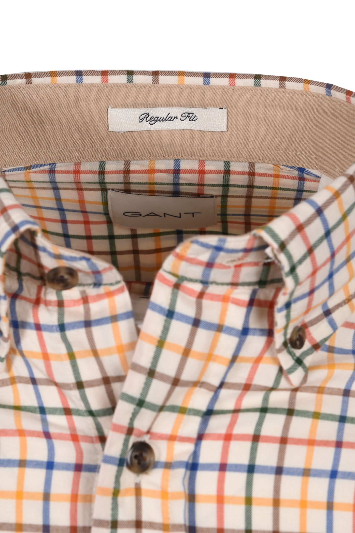 Gant Reg Twill Check Shirt Deep Orange