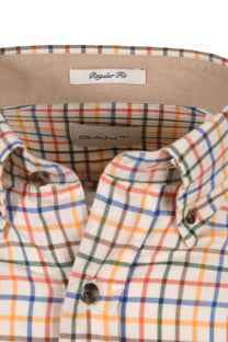 Gant Reg Twill Check Shirt Deep Orange Gant