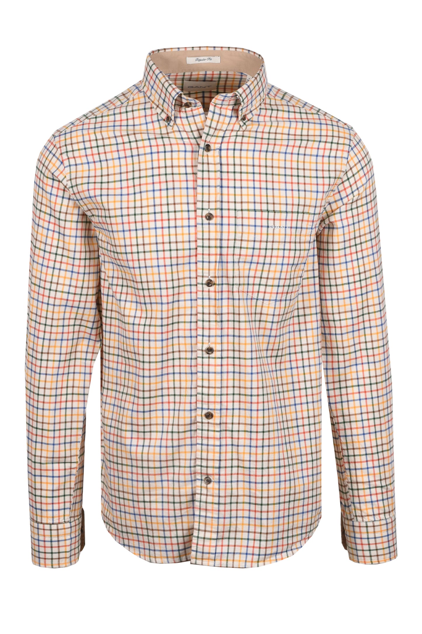 Gant Reg Twill Check Shirt Deep Orange