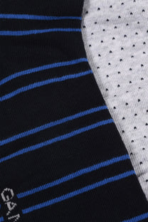 Gant Stripe and Mini Dot 2pk Socks Marine Gant