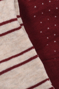 Gant Stripe and Mini Dot 2pk Socks Plumped Red Gant