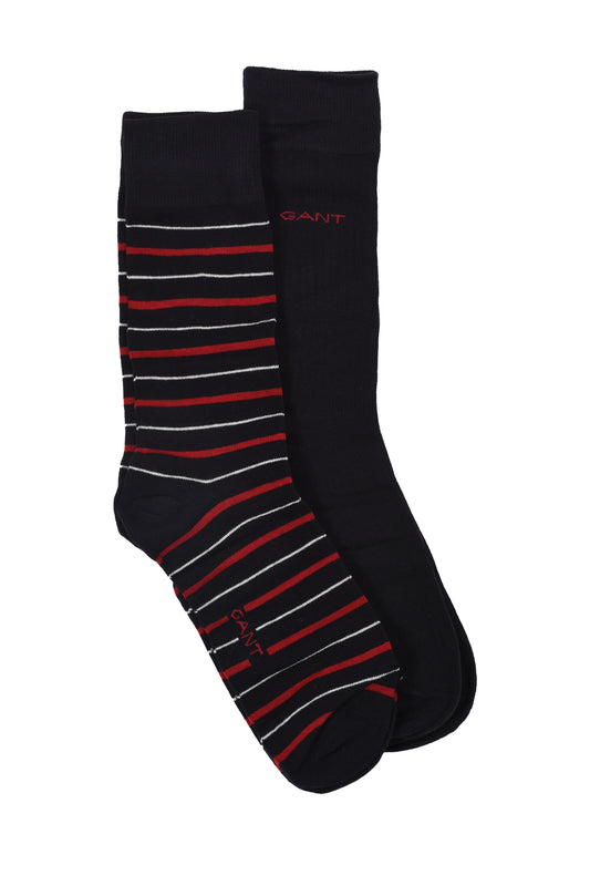 Gant Multi-Stripe 2pk Socks Black