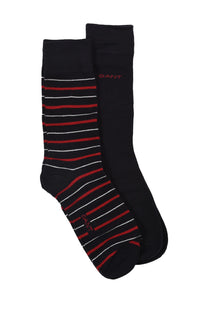 Gant Multi-Stripe 2pk Socks Black Gant