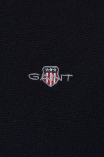Gant Superfine Lambswool Crew Neck Knitwear Marine Gant