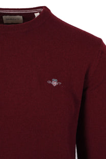 Gant Superfine Lambswool Crew Neck Knitwear Plumped Red Gant