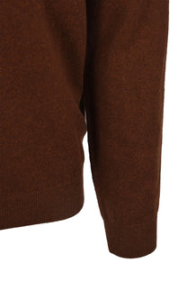 Gant Superfine Lambswool Half Zip Mahogany Brown Gant