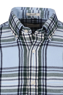 Gant Windblown Flannel Check Shirt Fresh Blue Gant