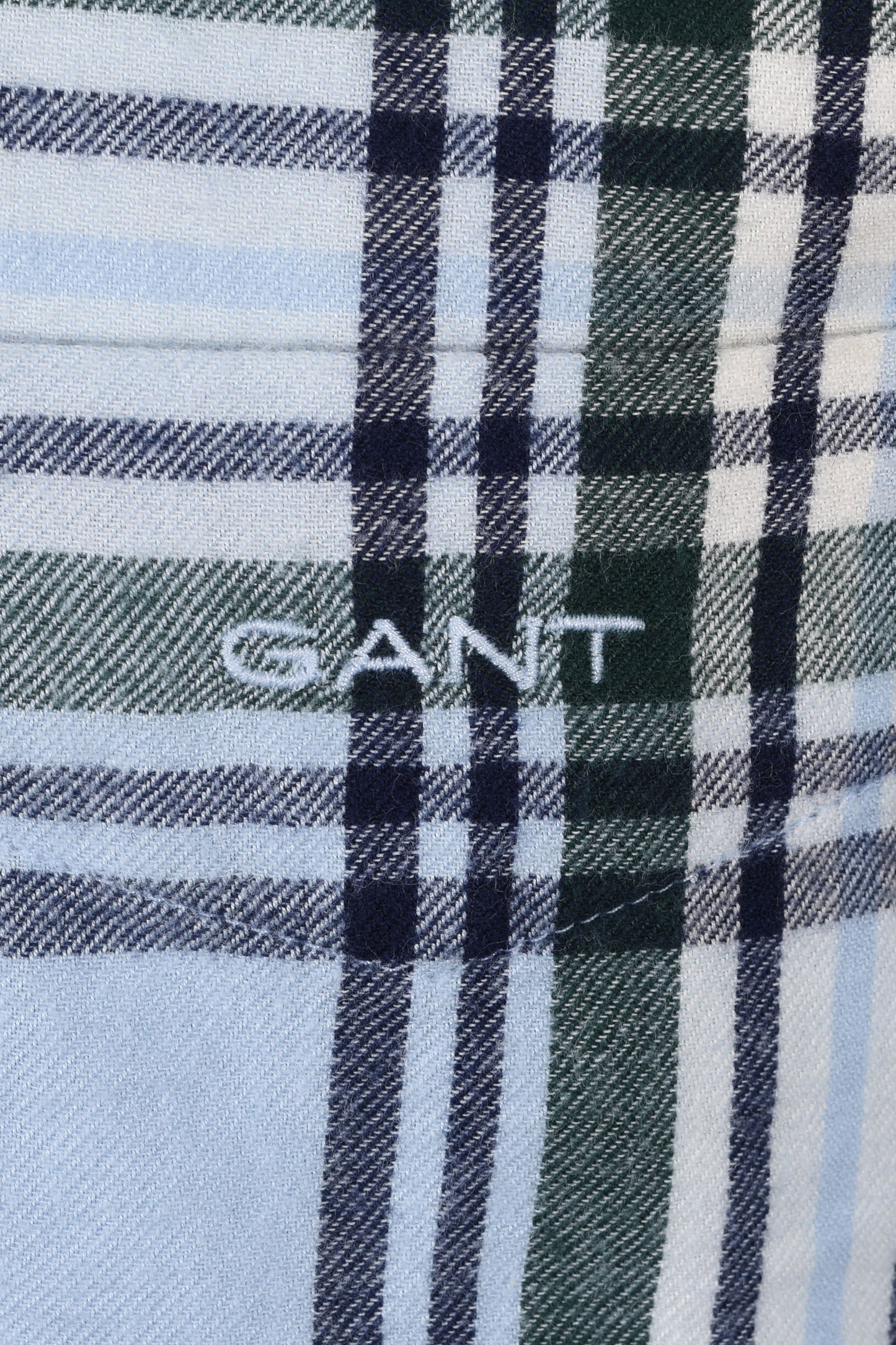 Gant Windblown Flannel Check Shirt Fresh Blue