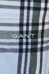 Gant Windblown Flannel Check Shirt Fresh Blue Gant