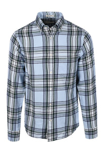Gant Windblown Flannel Check Shirt Fresh Blue Gant