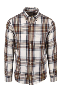 Gant Windblown Flannel Checked Shirt Cream Gant