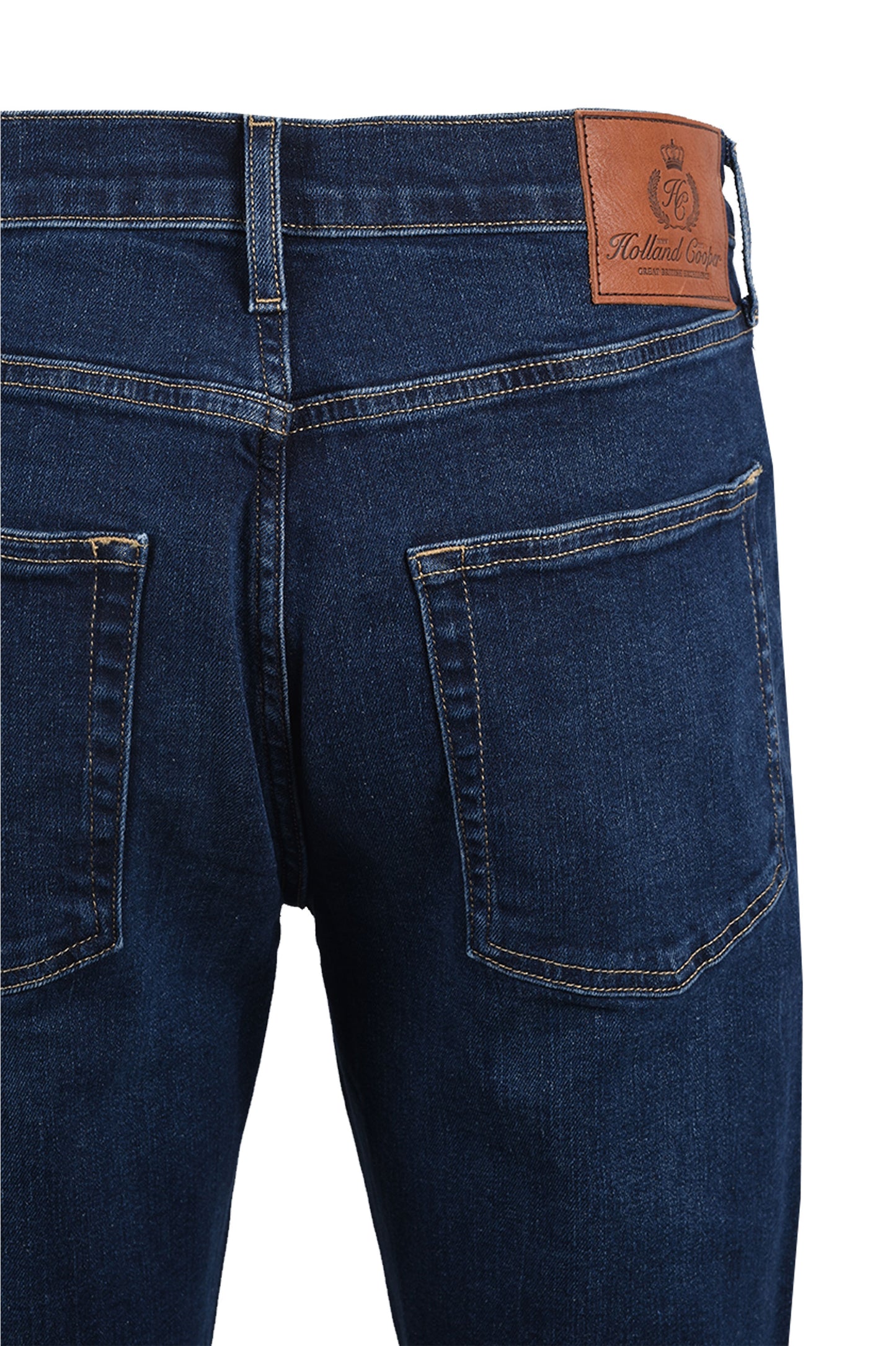 HOLLAND COOPER CLASSIC STRAIGHT JEAN WASHED INDIGO Holland Cooper Michael Stewart Menswear  Jeans
