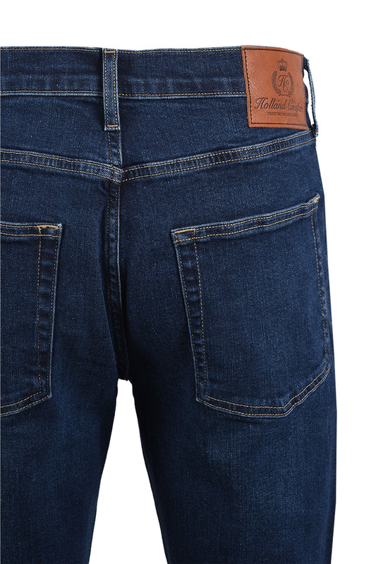HOLLAND COOPER CLASSIC STRAIGHT JEAN WASHED INDIGO Holland Cooper Michael Stewart Menswear  Jeans