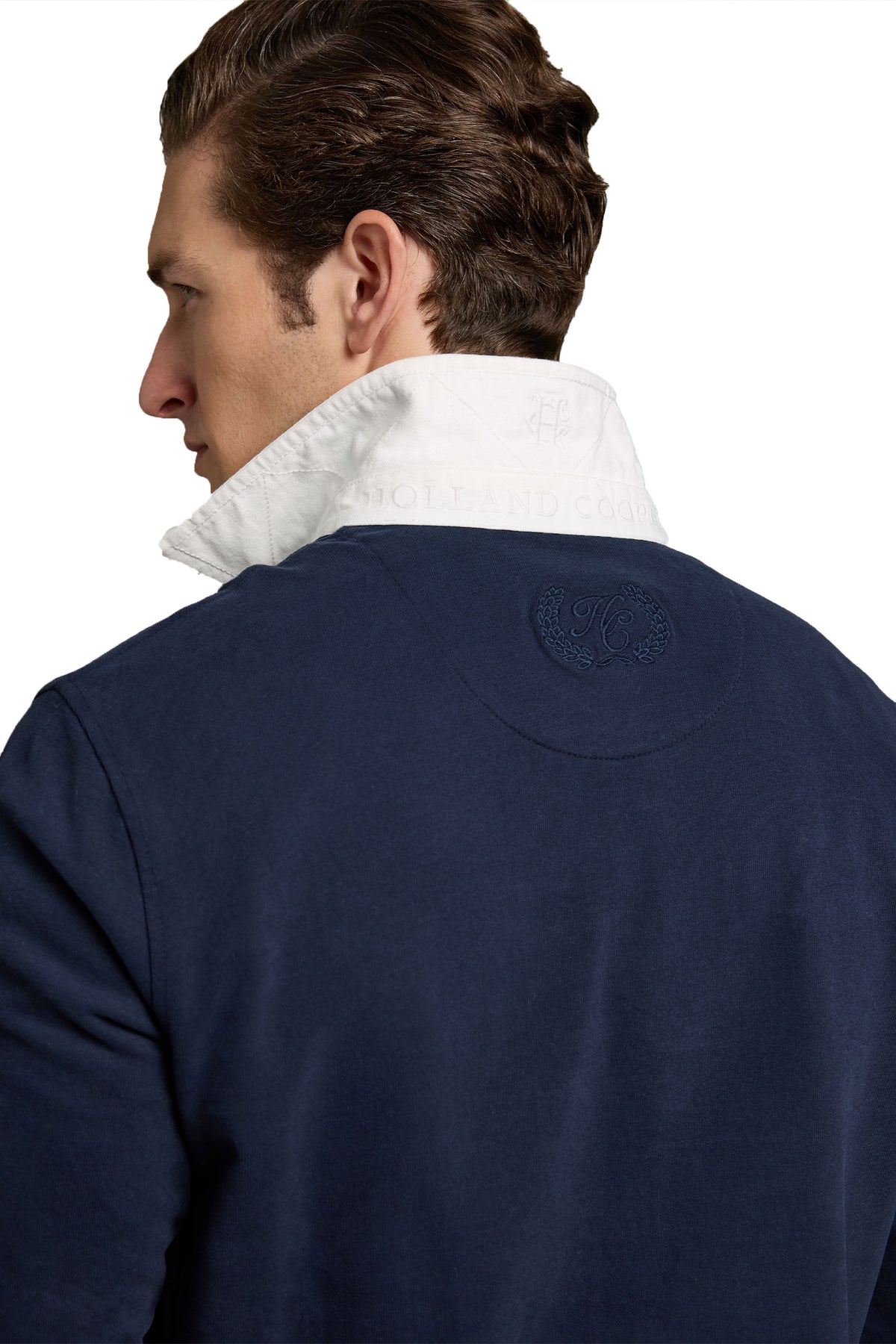 HOLLAND COOPER LONG SLEEVE RUGBY SHIRT INK NAVY