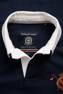 HOLLAND COOPER LONG SLEEVE RUGBY SHIRT INK NAVY