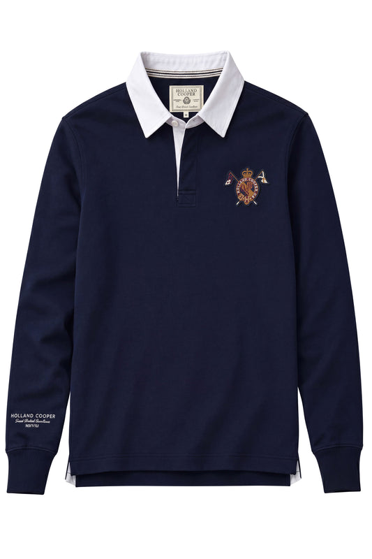 HOLLAND COOPER LONG SLEEVE RUGBY SHIRT INK NAVY