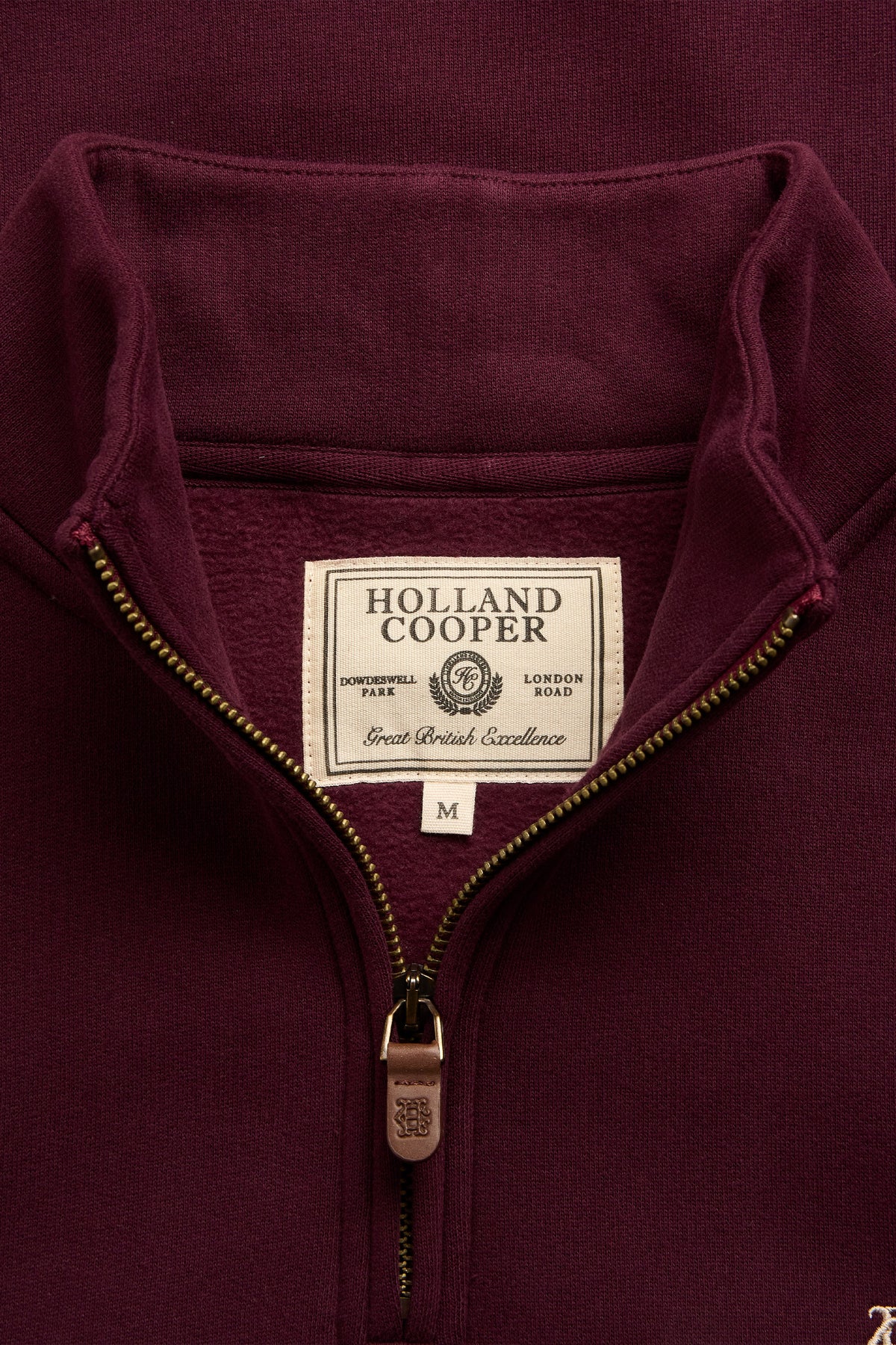 HOLLAND COOPER QUARTER ZIP SWEATSHIRT MULBERRY