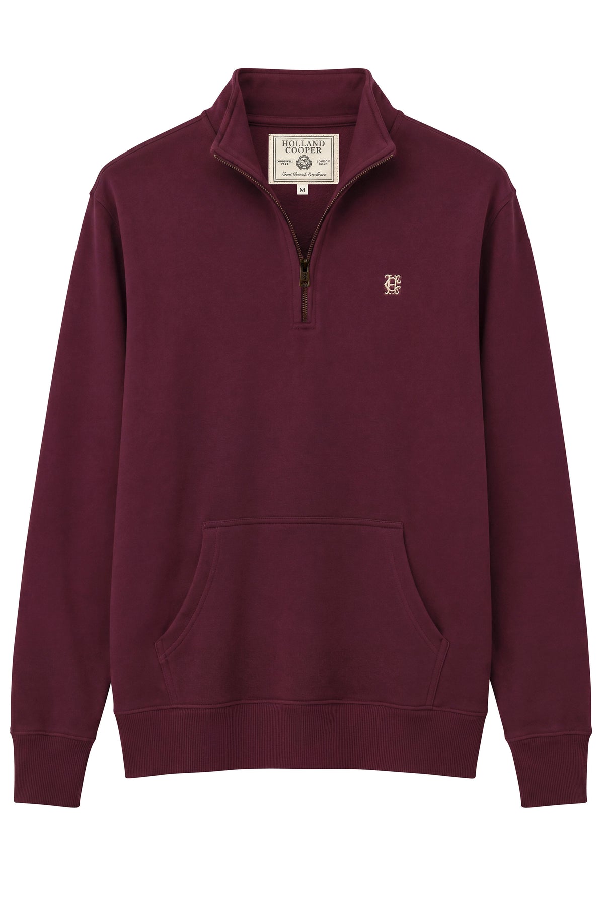 HOLLAND COOPER QUARTER ZIP SWEATSHIRT MULBERRY
